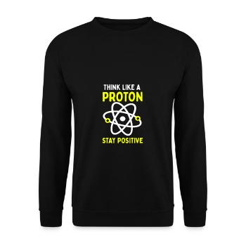 rester positif - professeur d'école professeur chimie - Sweat-shirt Unisexe - noir - Devant - Alina (178cm) & Michal (187cm)