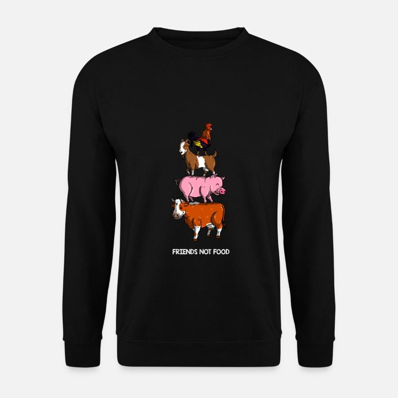 Friends Not Food Veganer Vegane Ernährung Geschenk - Unisex Pullover - Schwarz