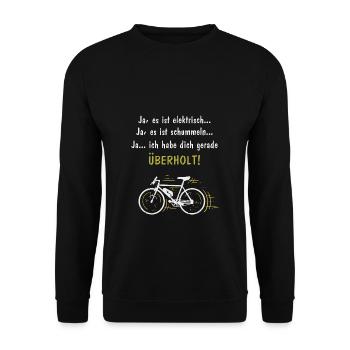 Révisé avec e-bike - Sweat-shirt Unisexe - noir - Devant - Alina (178cm) & Michal (187cm)
