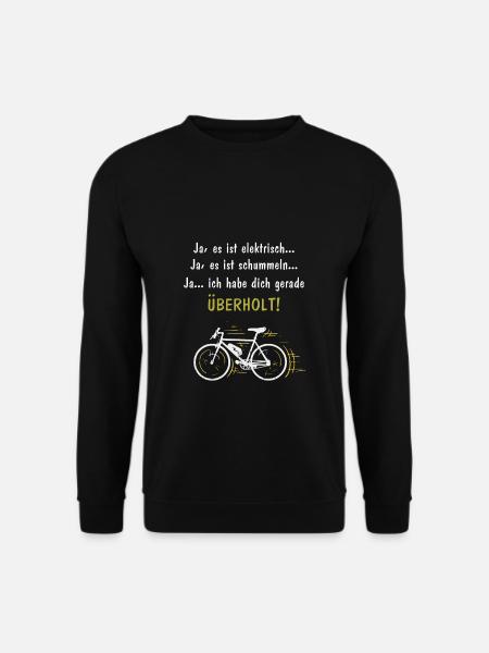 Überholt mit E-Bike - Unisex Pullover - Schwarz