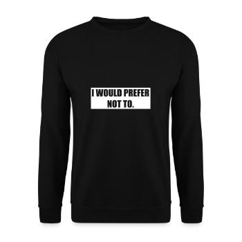 zizek spruch - Unisex Pullover - Schwarz - Vorne - Alina (178cm) & Michal (187cm)