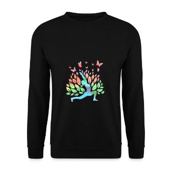 Cadeau d'harmonie de professeur de yoga yoga - Sweat-shirt Unisexe - noir - Devant - Alina (178cm) & Michal (187cm)