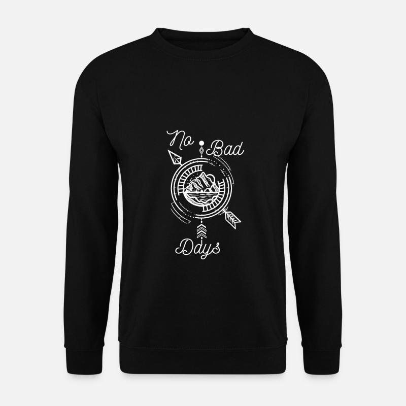 Wandern Wanderer Bergsteiger Berg Natur Geschenk - Unisex Pullover - Schwarz