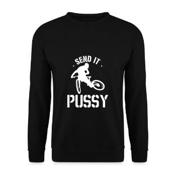 Send it pussy - Downhill, VTT, Cadeau - Sweat-shirt Unisexe - noir - Devant - Alina (178cm) & Michal (187cm)