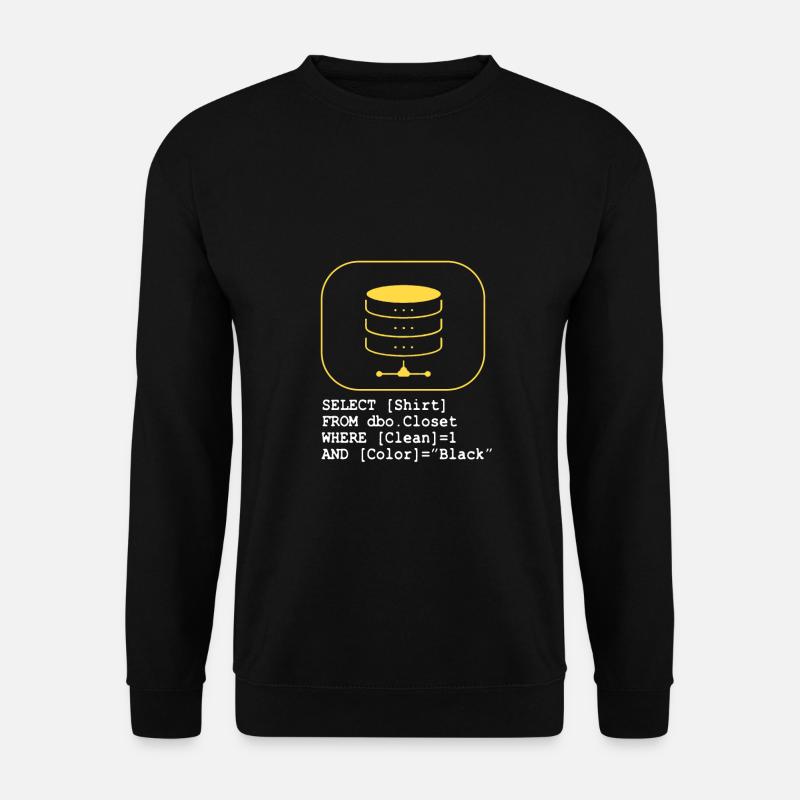 Code de base de données SQL Sarcasm Developer Gift - Sweat-shirt Unisexe - noir