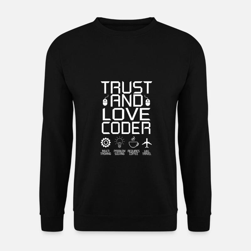 Coder Programmierer Kaffee Entwickler Geschenk - Unisex Pullover - Schwarz