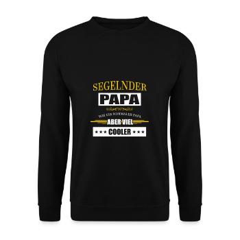 segeln papa - Unisex Pullover - Schwarz - Vorne - Alina (178cm) & Michal (187cm)