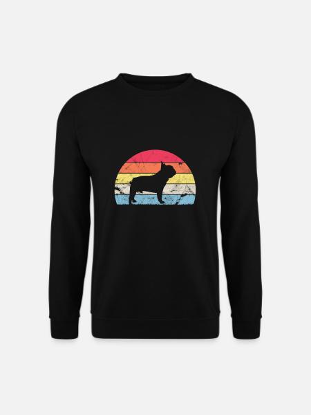 French Bulldog Vintage Dogs Cute Gift - Unisex Sweatshirt - black