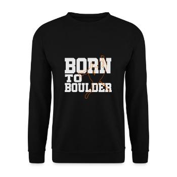 Climber Boulder Climber Climbing - Unisex Sweatshirt - black - Front - Alina (178cm) & Michal (187cm)