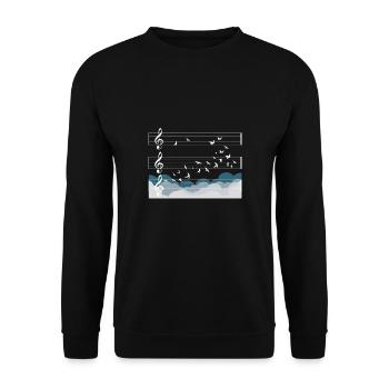 Music Orchestra Birds Conductor Choir Free Gift - Unisex Sweatshirt - black - Front - Alina (178cm) & Michal (187cm)