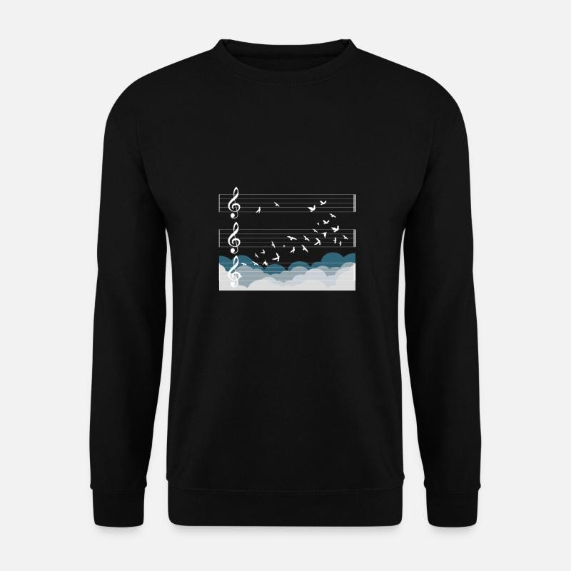 Musik Orchester Vögel Dirigent Chor Frei Geschenk - Unisex Pullover - Schwarz