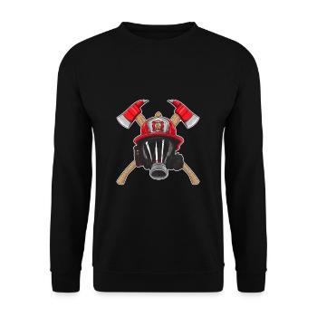 Firefighters fireman rescue clear mountains - Unisex Sweatshirt - black - Front - Alina (178cm) & Michal (187cm)