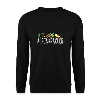 Alpenkraxler - Escalade, Bloc, Alpinisme - Sweat-shirt Unisexe - noir - Devant - Alina (178cm) & Michal (187cm)