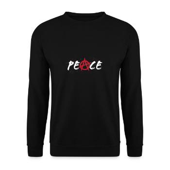 Punk Rock Punker Anarchismus Anarchie Geschenk - Unisex Pullover - Schwarz - Vorne - Alina (178cm) & Michal (187cm)