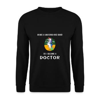 Doktortitel - Unisex Pullover - Schwarz - Vorne - Alina (178cm) & Michal (187cm)
