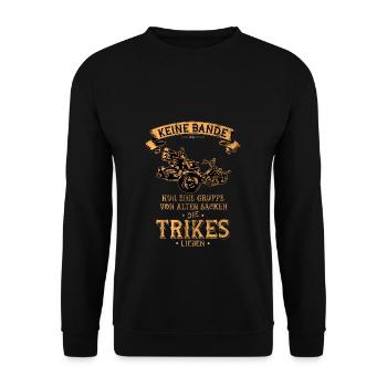 TRIKE KINGS / NO BANDE, OLD TRIKE SACKS - Unisex Sweatshirt - black - Front - Alina (178cm) & Michal (187cm)