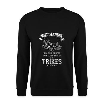 TRIKE KINGS / NO BANDE, OLD TRIKE SACKS - Unisex Sweatshirt - black - Front - Alina (178cm) & Michal (187cm)
