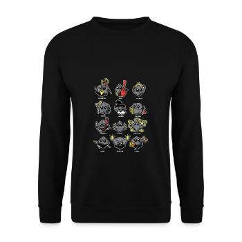 Gamer Dice Dungeon RPG Tabletop Drôle cadeau - Sweat-shirt Unisexe - noir - Devant - Alina (178cm) & Michal (187cm)