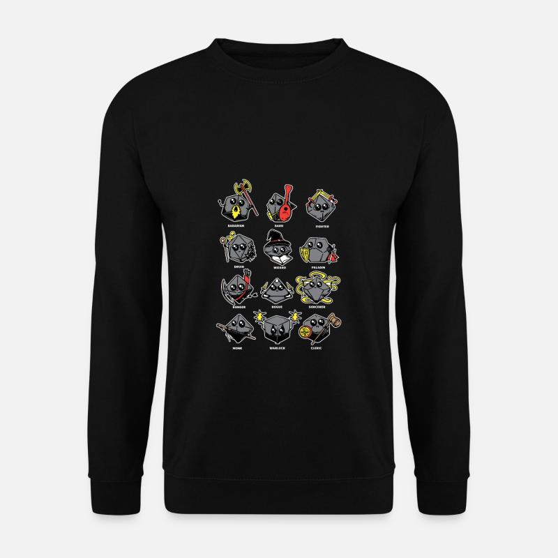 Gamer Würfel Dungeon RPG Tabletop lustig Geschenk - Unisex Pullover - Schwarz