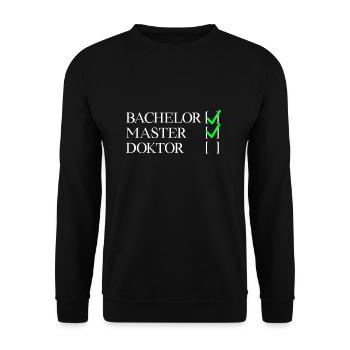 Docteur en licence | Masters Cadeaux - Sweat-shirt Unisexe - noir - Devant - Alina (178cm) & Michal (187cm)