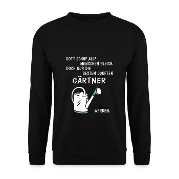 Gärtner - Unisex Pullover - Schwarz - Vorne - Alina (178cm) & Michal (187cm)