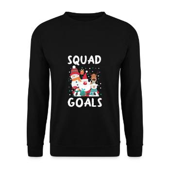 Noël Squad Goals - Sweat-shirt Unisexe - noir - Devant - Alina (178cm) & Michal (187cm)