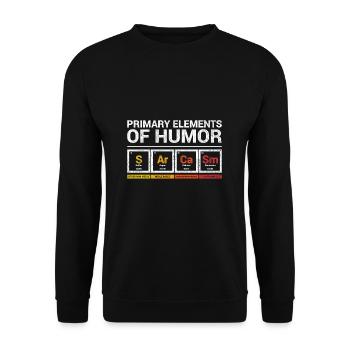 Sarcasm | Humor | Chemistry Elements Gift Idea - Unisex Sweatshirt - black - Front - Alina (178cm) & Michal (187cm)