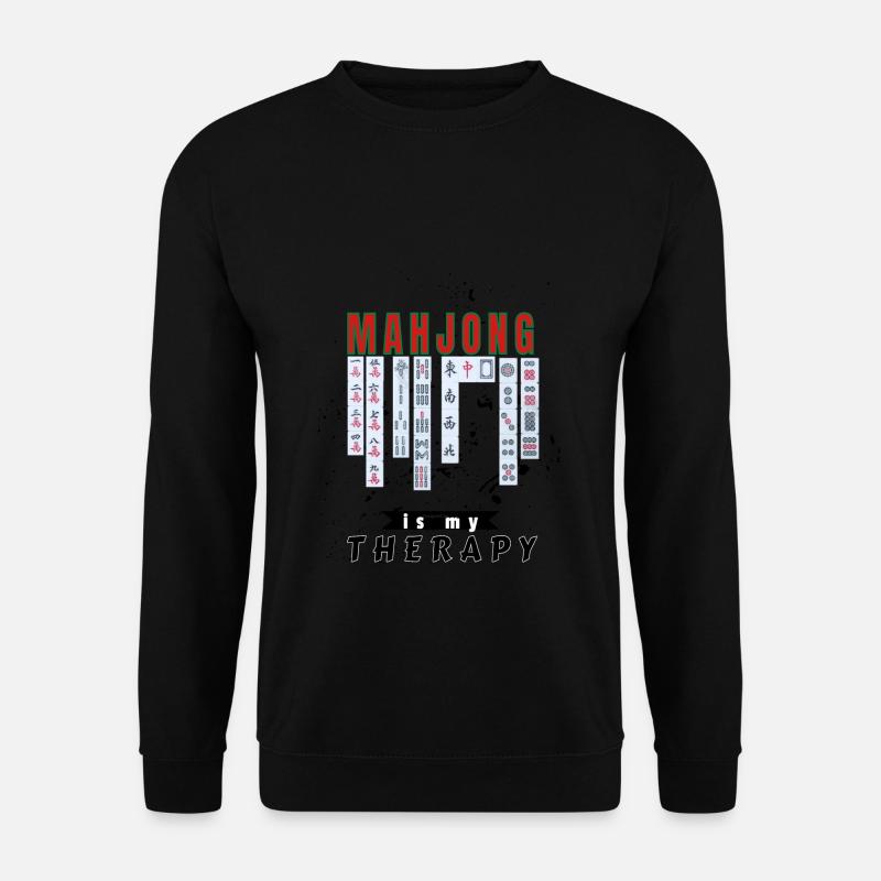 Mahjong ist meine Therapie Mah Jong Solitaire Play - Unisex Pullover - Schwarz
