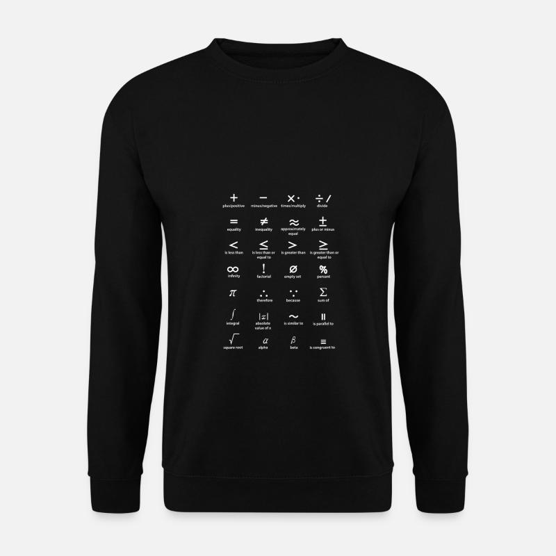 Mathematik Mathe Mathematiker Mathelehrer Algebra - Unisex Pullover - Schwarz