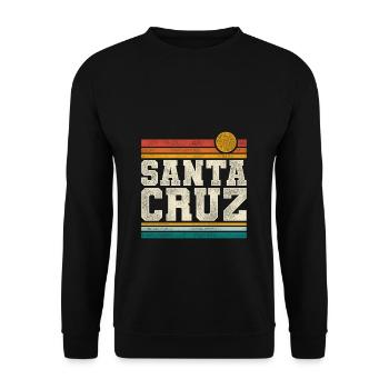 Santa Cruz Sunset California Vacation - Unisex Sweatshirt - black - Front - Alina (178cm) & Michal (187cm)