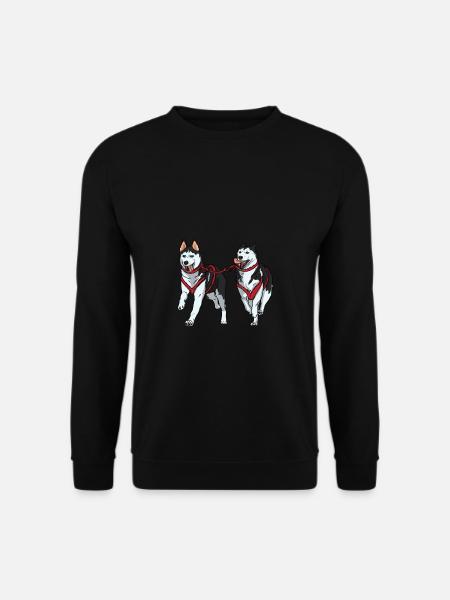Sibirian Husky Schlittenhund Zughund Hund Geschenk - Unisex Pullover - Schwarz