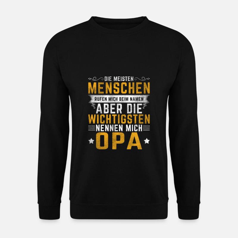 Opa Enkel - Die Wichtigsten nennen mich OPA - Unisex Pullover - Schwarz