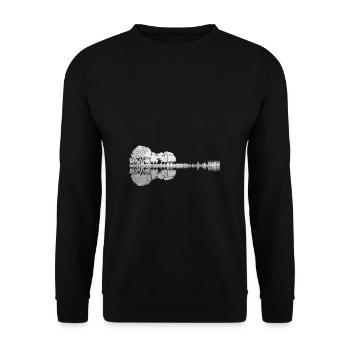 Idées de cadeau pour le motif guitares lac shadow guitars - Sweat-shirt Unisexe - noir - Devant - Alina (178cm) & Michal (187cm)