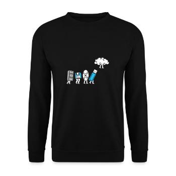 Cloud Computing Evolution Computer Development - Unisex Sweatshirt - black - Front - Alina (178cm) & Michal (187cm)