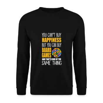 Board games gamer dice RPG tabletop gifts - Unisex Sweatshirt - black - Front - Alina (178cm) & Michal (187cm)