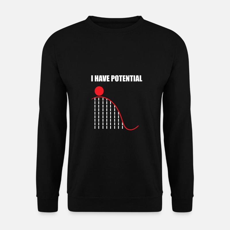 Physik Nerd Wortspiel Mathe Potenzial Geschenke - Unisex Pullover - Schwarz