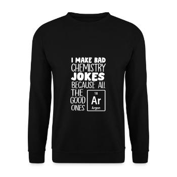 Chemistry pun elements periodic table gifts - Unisex Sweatshirt - black - Front - Alina (178cm) & Michal (187cm)