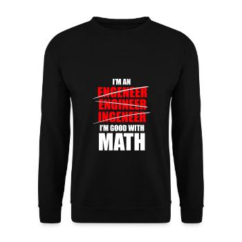 Math engineer sarcasm school teacher gifts - Unisex Sweatshirt - black - Front - Alina (178cm) & Michal (187cm)