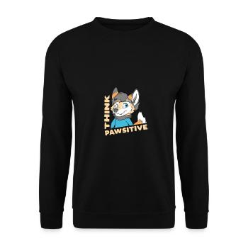 Think Pawsitive Furries Furry Fandom Fursuit Hugs - Unisex Sweatshirt - black - Front - Alina (178cm) & Michal (187cm)