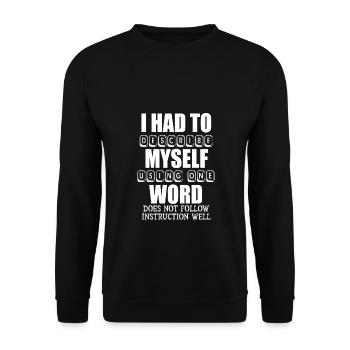 Banane TDAH Distraction Focus nerd cadeau drôle - Sweat-shirt Unisexe - noir - Devant - Alina (178cm) & Michal (187cm)