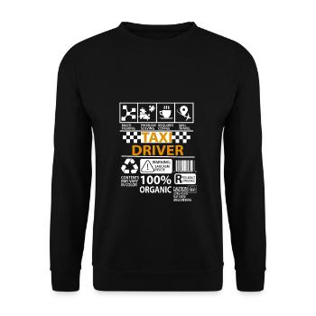 Chauffeur de taxi Chauffeur de taxi - Sweat-shirt Unisexe - noir - Devant - Alina (178cm) & Michal (187cm)