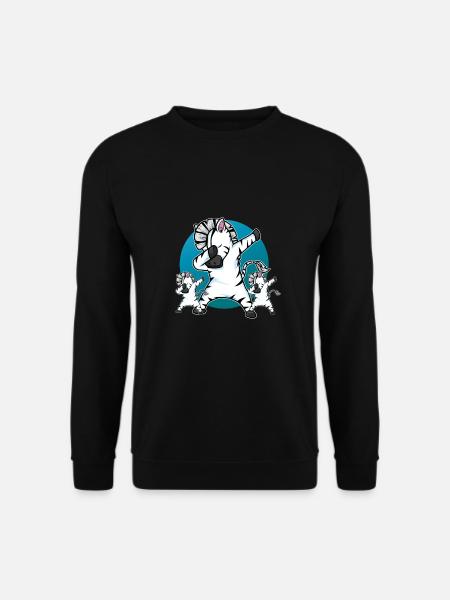 Dabbing Zebra Lustig Dab Tanz Geschenk Geburtstag - Unisex Pullover - Schwarz