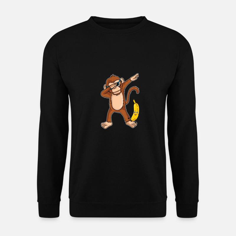 Dabbing Affe Dab Tanz Banane Geschenk Geburtstag - Unisex Pullover - Schwarz