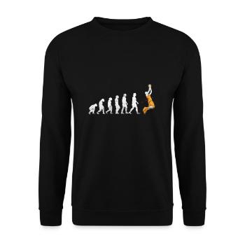 Basketball evolution gift idea for basketball players - Unisex Sweatshirt - black - Front - Alina (178cm) & Michal (187cm)