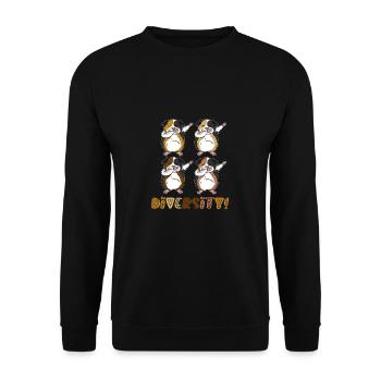 Dabbing Dab Dance Cochon d'Inde Hamster Gift - Sweat-shirt Unisexe - noir - Devant - Alina (178cm) & Michal (187cm)