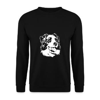 Cadeau de chien de berger australien - Sweat-shirt Unisexe - noir - Devant - Alina (178cm) & Michal (187cm)