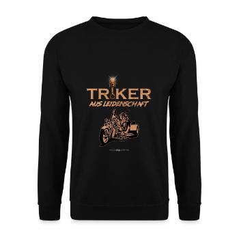 TRIKE KÖNIGE / TRIKER AUS LEIDENSCHAFT - Unisex Pullover - Schwarz - Vorne - Alina (178cm) & Michal (187cm)