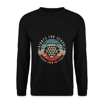 Fridays For Schorle Weinschorle Geschenk - Unisex Pullover - Schwarz - Vorne - Alina (178cm) & Michal (187cm)