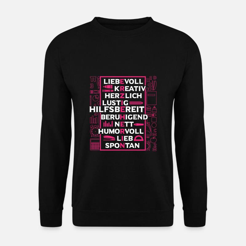 Erzieher Erzieherin Kindergarten Geschenk Abschied - Unisex Pullover - Schwarz