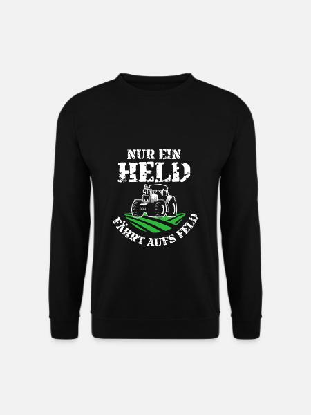 Vintage Nur ein Held fährt aufs Feld Design Bauern - Unisex Pullover - Schwarz